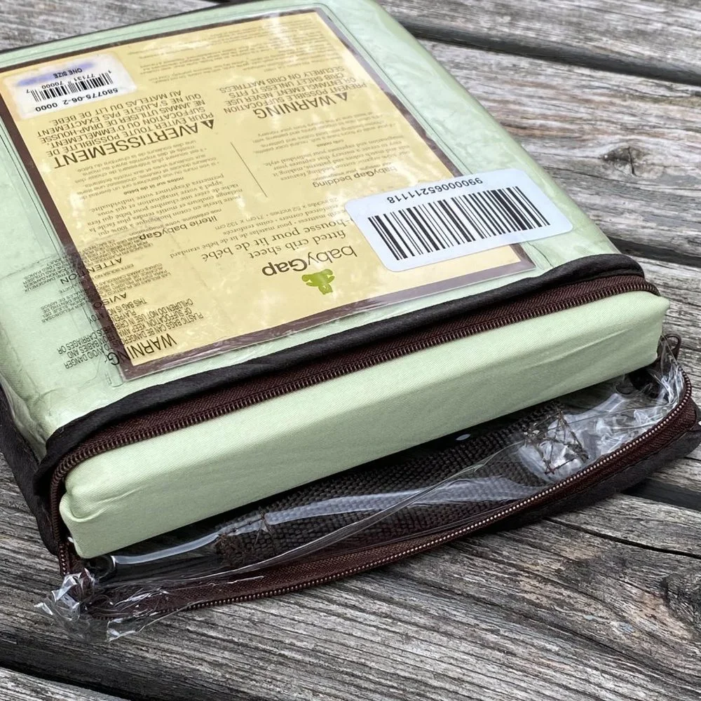 Baby GAP Organic Cotton Green Fitted Crib Sheet